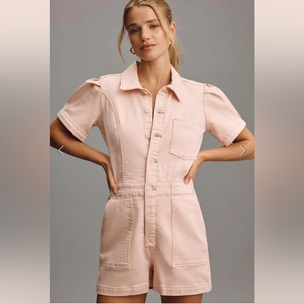 Anthropologie Kit Utility Romper - Pink